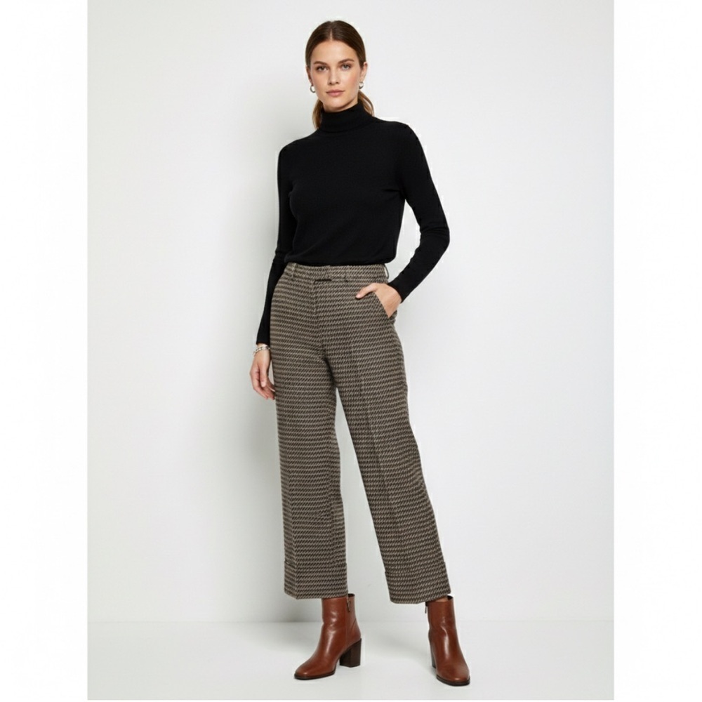 Seventy by Sergio Tegon Plaid Cropped Trouser Pants Size 46 US 10